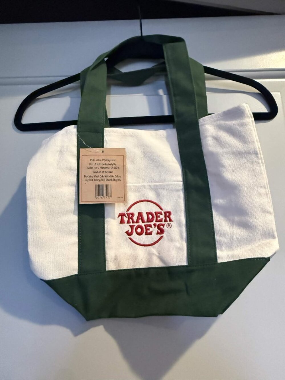 Trader Joe's Mini Green Canvas NWT